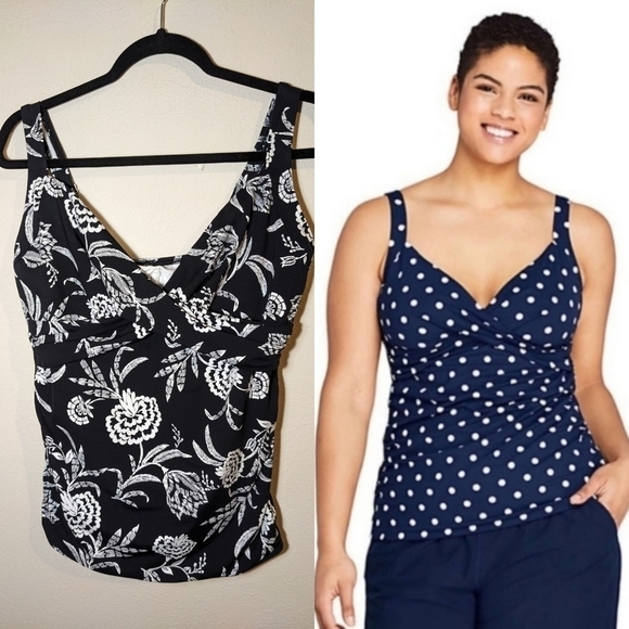 Lands' End twist tankini top - Picture 1 of 9